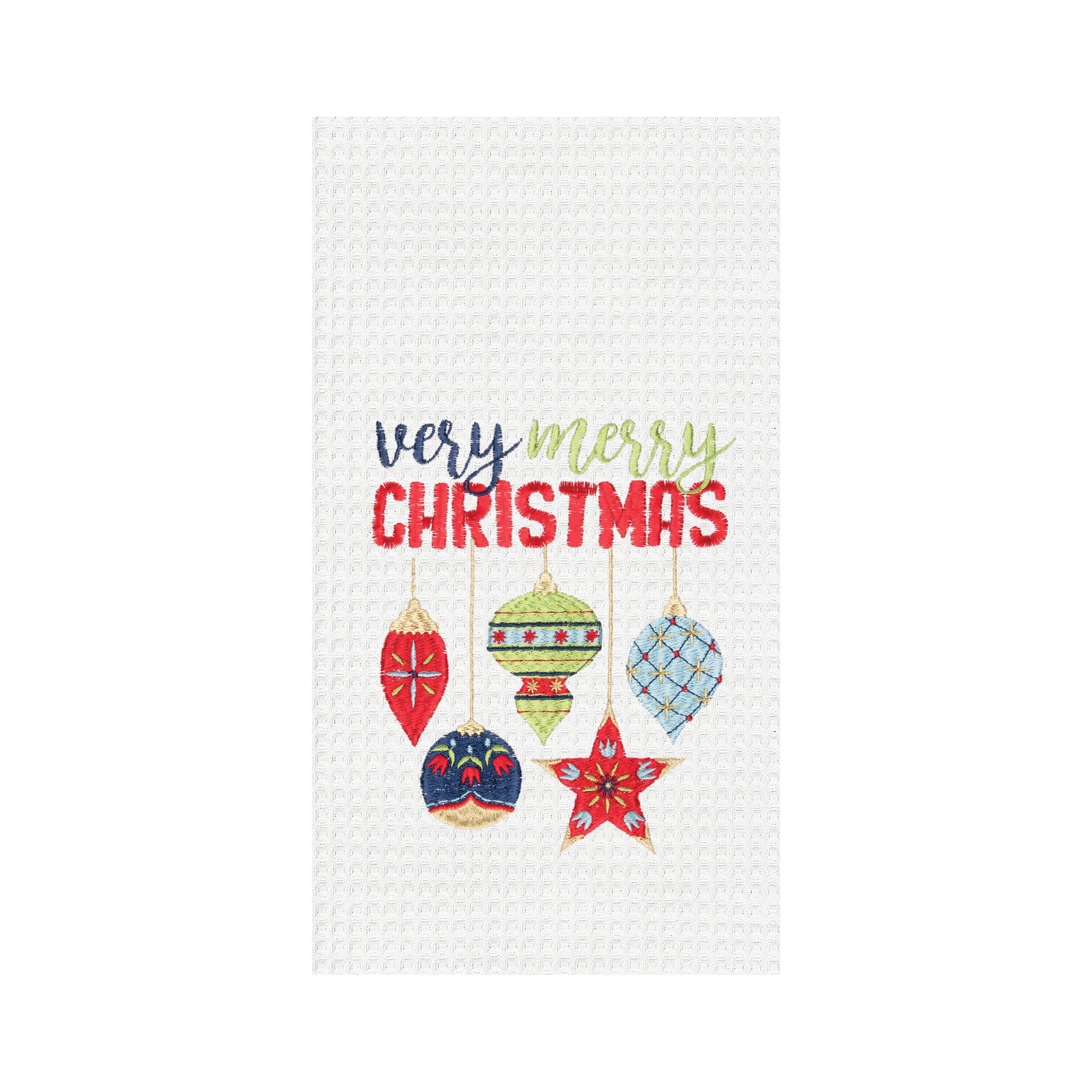 C&F Home - Wholesale Tea Towel - Christmas Very Merry Xmas Ornaments Kitchen Towel0