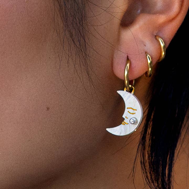 Peter and June - Vente Petits anneaux - Créoles Célestes - Plaqué Or 18K3