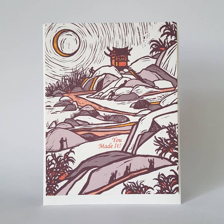 You Made It Félicitations Carte de vœux pour la vente par Little Green