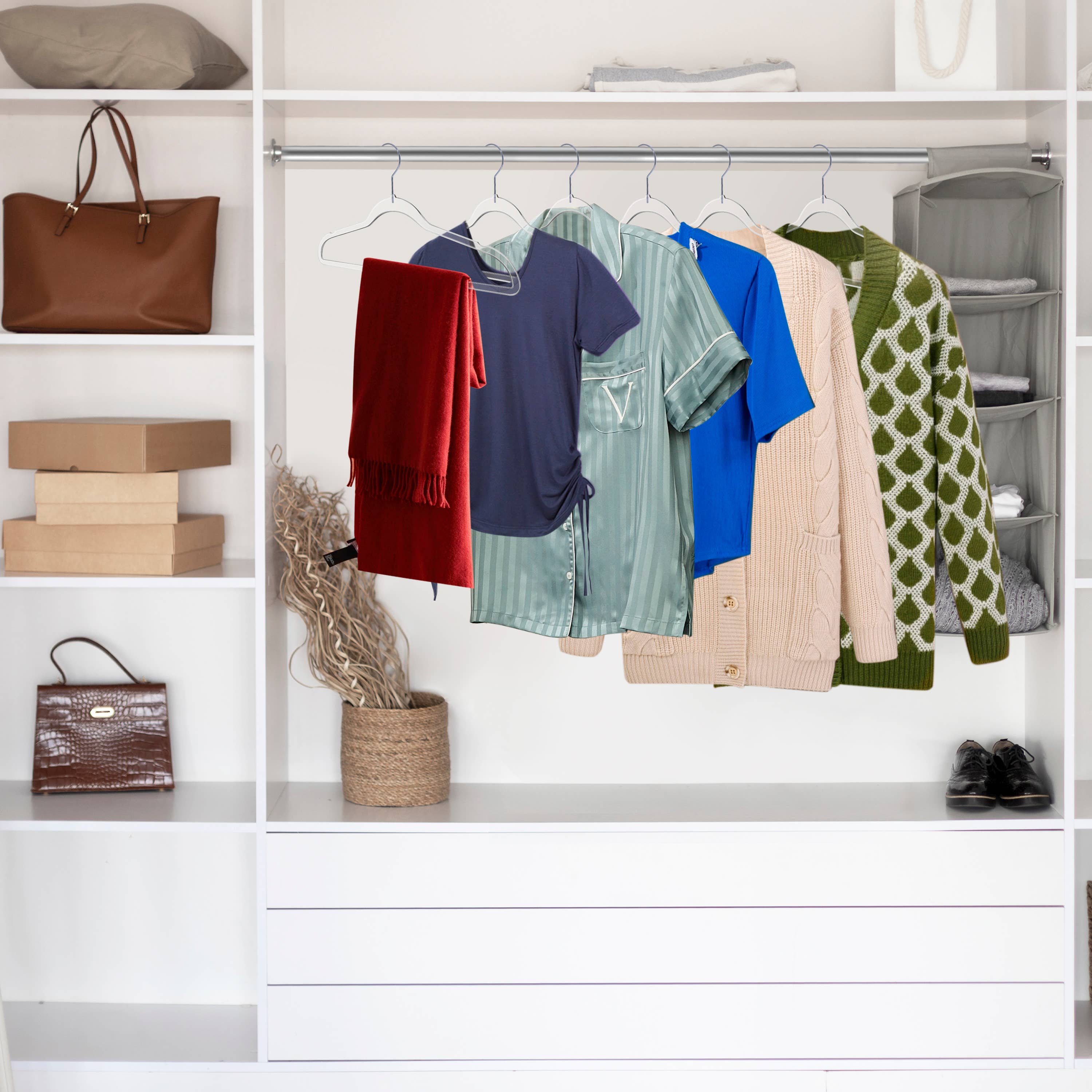 Quality Hangers - Wholesale Clothes Hangers - P350 - Kids Clear Plastic Hanger Swivel Hook - 10 Pack7