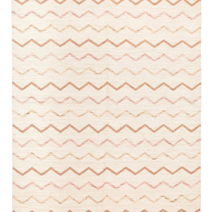 (6' x 7'7'') Naturlig Farvestof Kilim Tæppe – Minimalistisk Håndlavet Uldtæppe for engroshandel hos Rugtolia