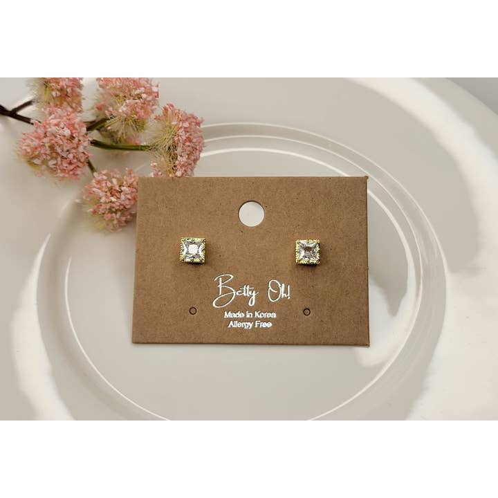 BETTYOH INC - Wholesale Stud/Post Earrings - Square Shape Post Earring