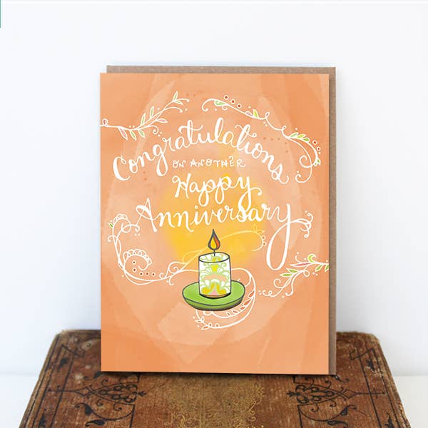 Cynla - Wholesale Anniversary Card - Anniversary Candle Card1