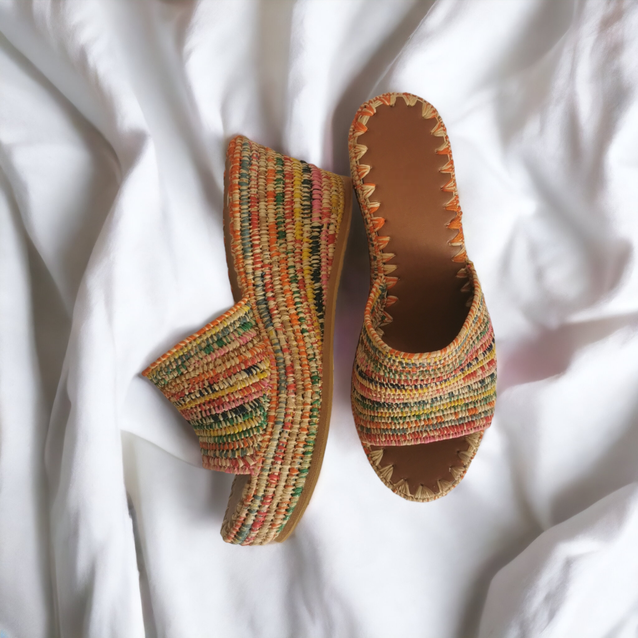 Berberparadise – Engroshandel Tøfler - Dame – Håndlavede slip-on sko, mule i raffia3