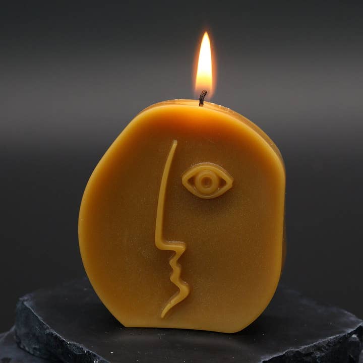 Vela de rostro abstracto | vela escultórica para venta al por mayor de Inara New York