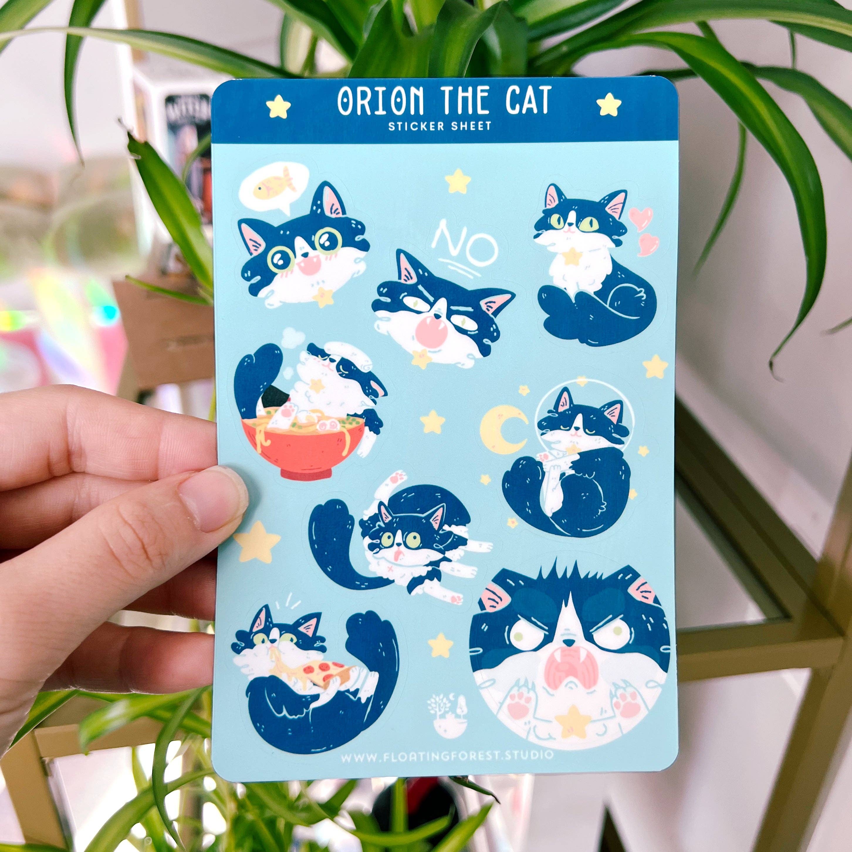 Floating Forest Studio - Wholesale Sticker - Orion the Cat Sticker set0