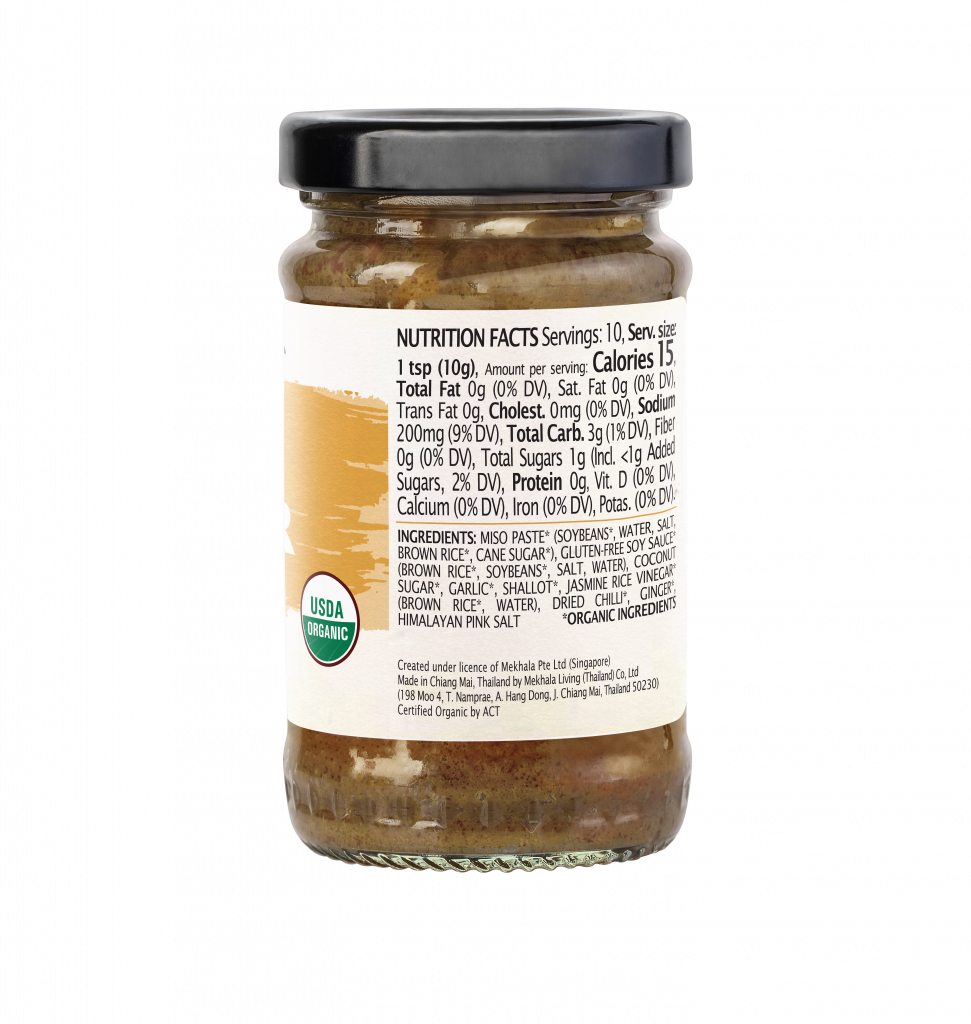 Mekhala Living Inc - Vente Sauces - Pâte de gingembre miso biologique 3,53 oz3