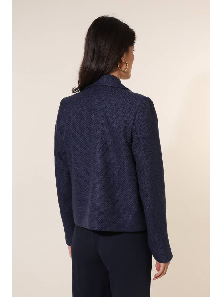 Attentif Paris - Wholesale Jacket - Women's - Straight cut plain tweed jacket16