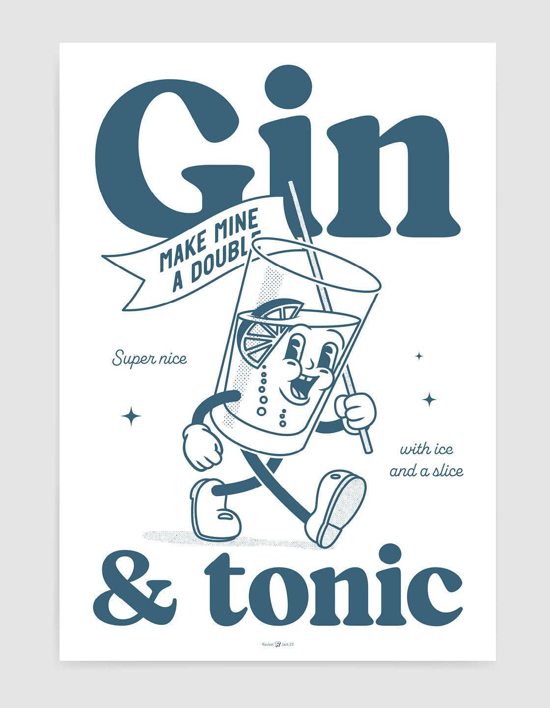 Rocket Jack – wholesale Art print – Gin and tonic1
