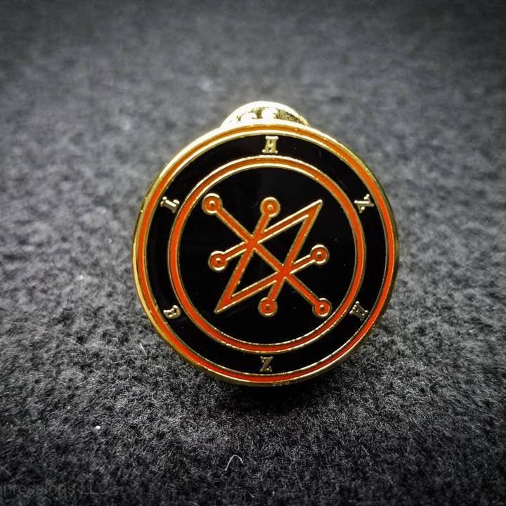 Goetic Impressions - Wholesale Lapel Pin/Button - Azazel Sigil Hard Enamel Pin4