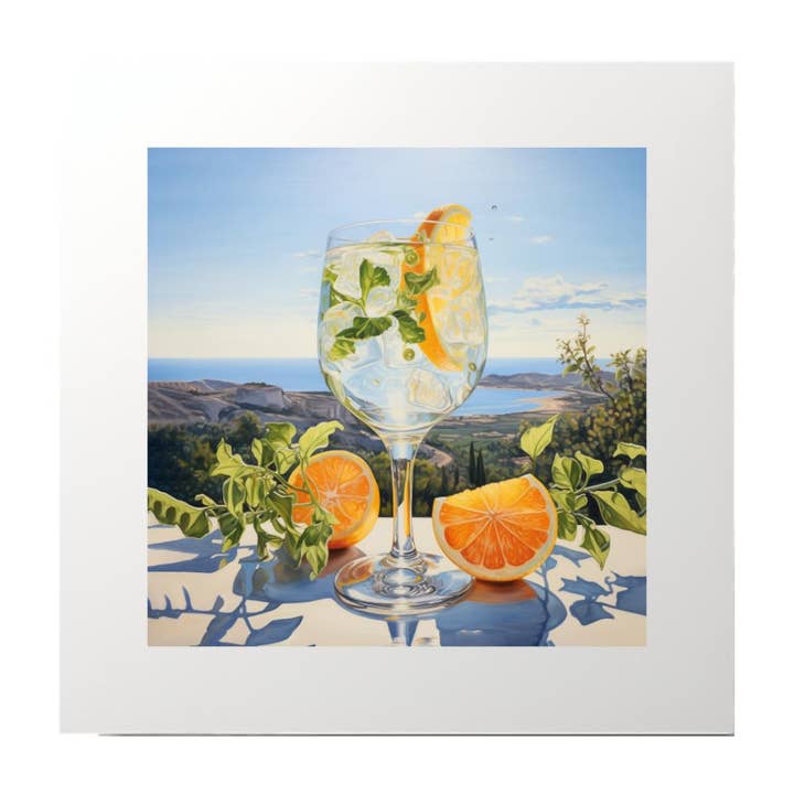 Fine Art Food Verde Laranja Vinho Impressão artística por atacado de Artificial Ink