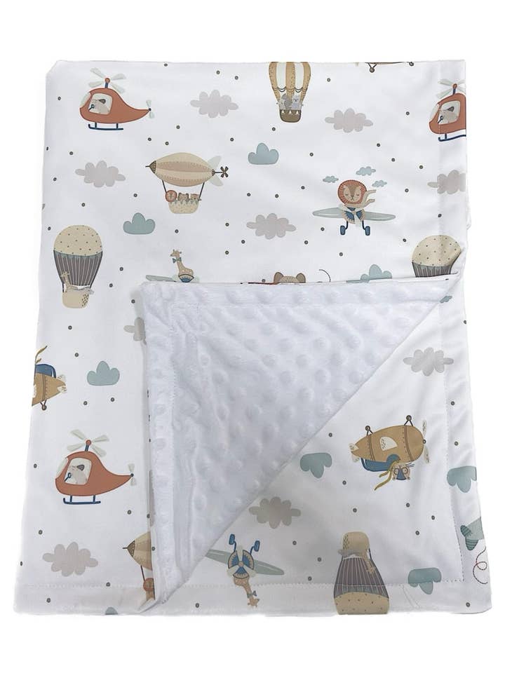 Explorer Minky Dot Blanket for wholesale by Stork and Loom