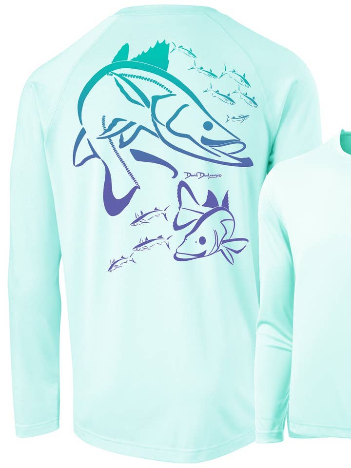 Maglia a Maniche Lunghe Snook Deco da Uomo Performance per la vendita all'ingrosso da parte di David Dunleavy