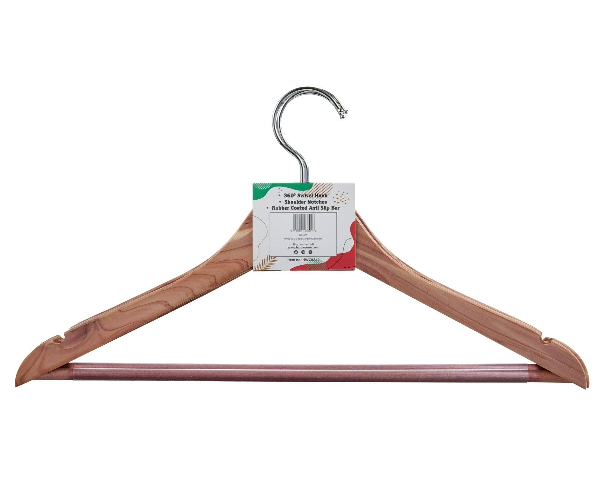 DEILSY - Wholesale Clothes hangers - Cedar Wood Light Brown Suit Hangers (4pcs Per Paper Sleeve) 7