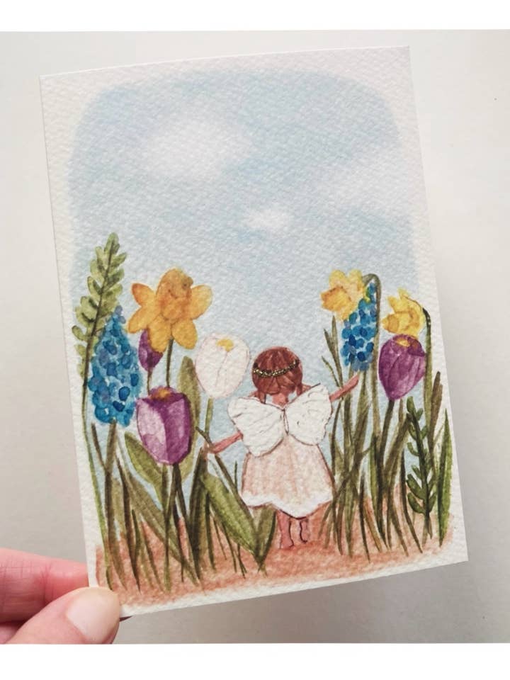 Fairy Flowers Card for wholesale by Love Lucy Illustration