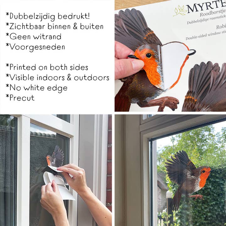 MYRTE - Wholesale Wall Decal/Stickers - Kingfisher Double-sided Window Sticker