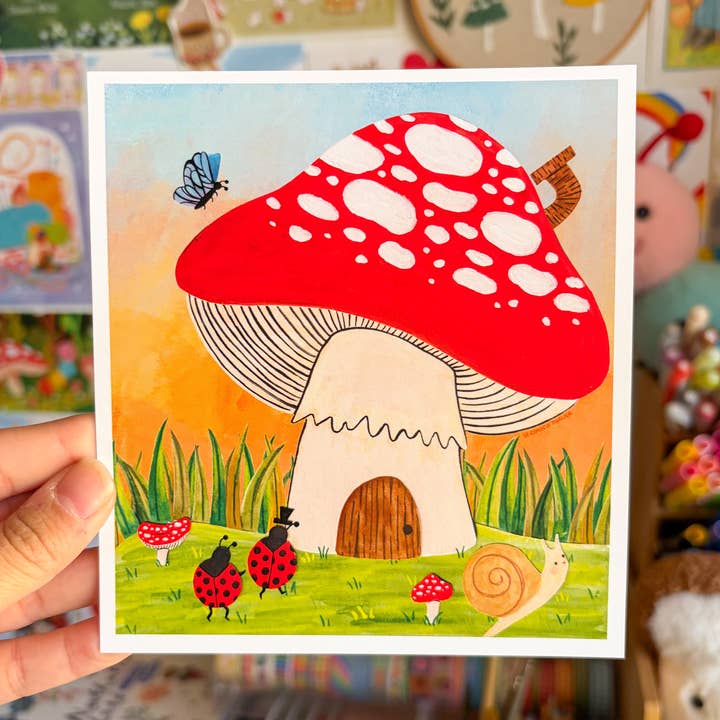 Ladybug’s Home Print for wholesale by Veronica Porlier Illustrations