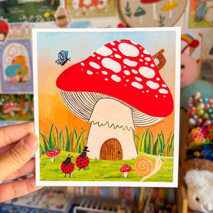 Ladybug’s Home Print for wholesale by Veronica Porlier Illustrations