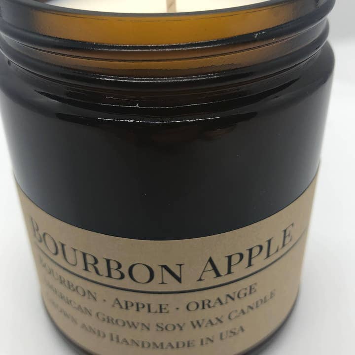 VIAI Beauty - Wholesale Jar/Filled Candle - Scented Soy Wax Candle (8.0 oz) 50-60 Hour Burn Time, Cotton Wick, Amber Glass Jar, Grown and Made in USA -