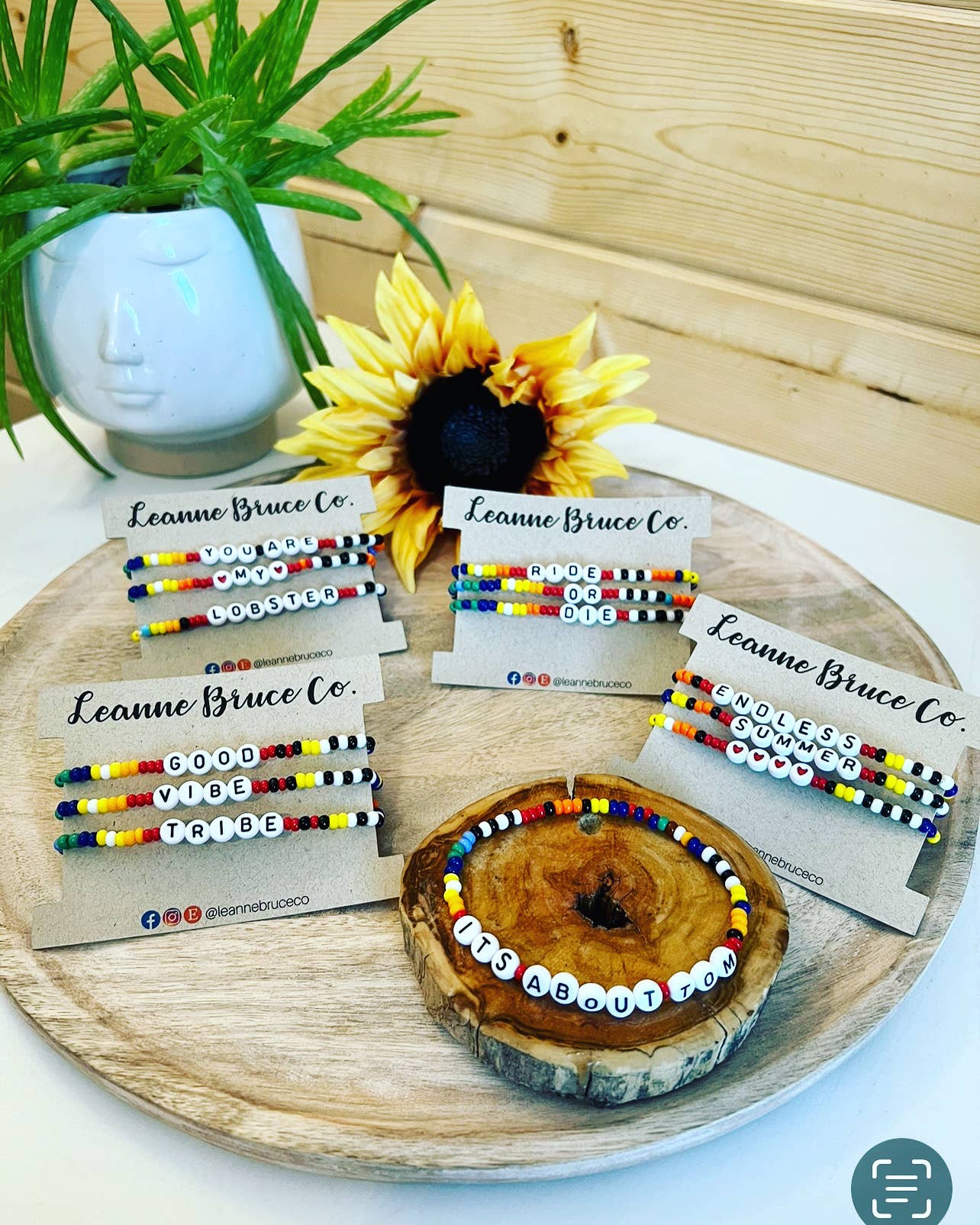 Leanne Bruce Co. - Wholesale Jewelry Set - Bracelet Sets of 3 Stretchy Little Words Mantra CHEEKY TOO1