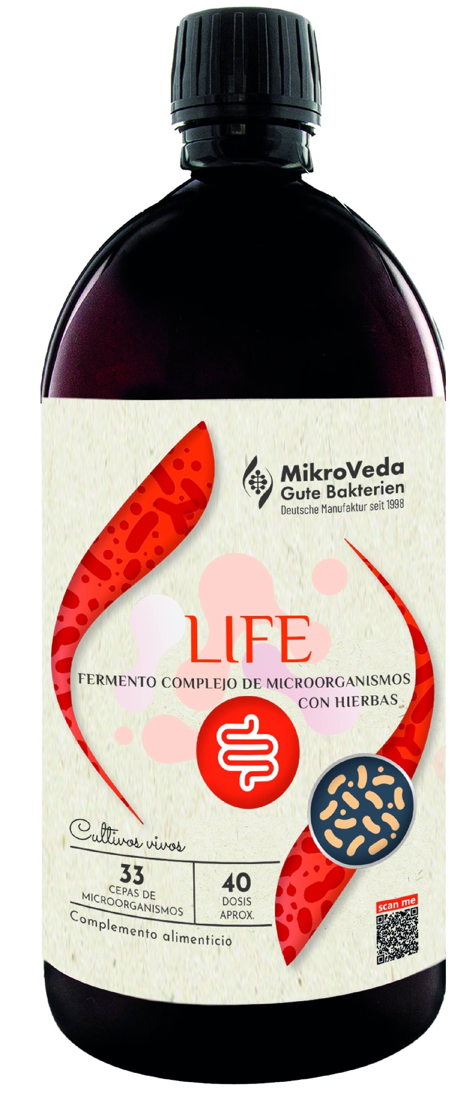 Lemonpharma-Spain - Vente Supplément oral/vitamine - MikroVeda LIFE boisson fermentée microbiotique enzymatique aux herbes0