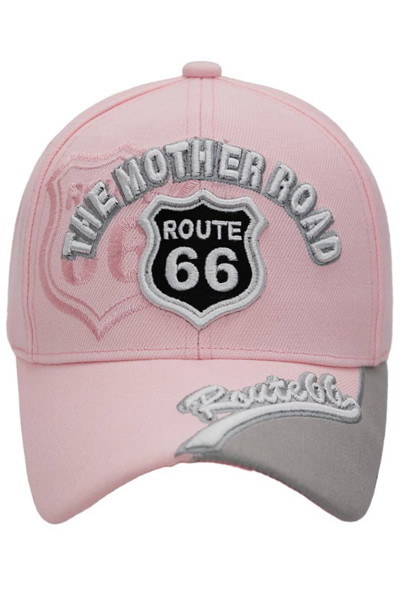 Cap Zone - Wholesale Baseball Cap - Women's - Route 66 The Mother Road Arc Logo Acrylic Baseball Cap9