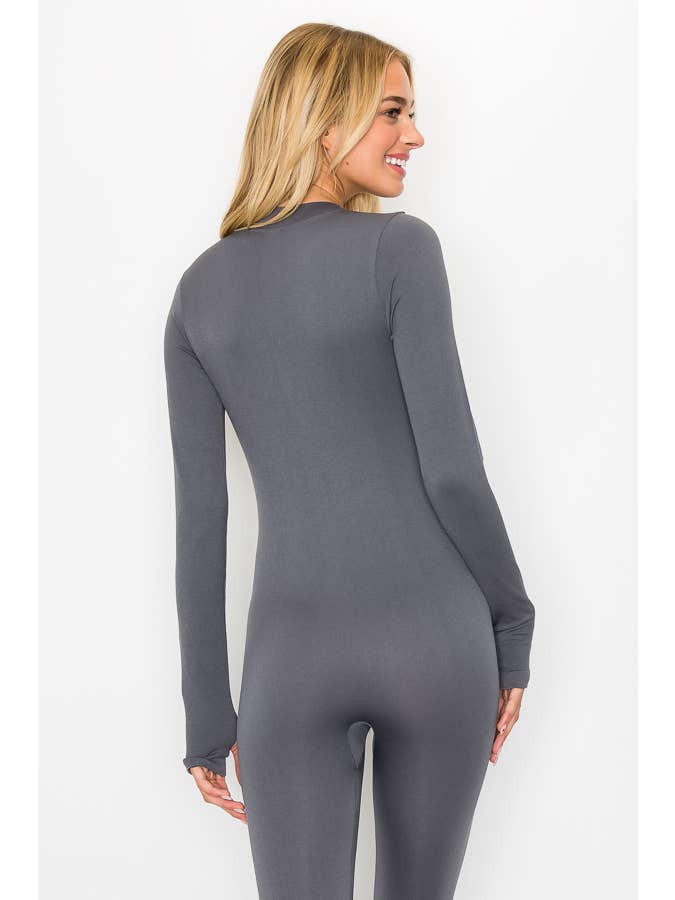 ANWND - Wholesale Unitard - Women's - 5471 - MOCK NECK LONG SLEEVE ZIP FRONT CATSUIT9