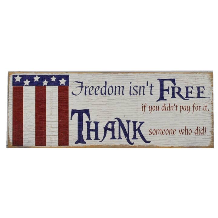 6 x 16 Blanco/Rojo/Navy Freedom no es gratis si no pagas... para venta al por mayor de Boulder Innovations