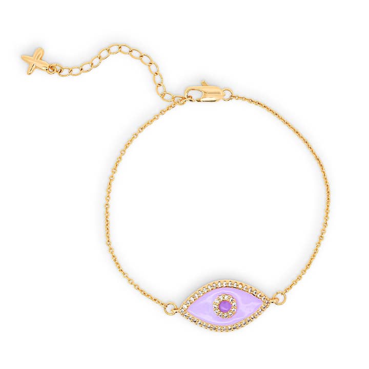 Purple Evil Eye Charm Bracelet for wholesale by XUXA