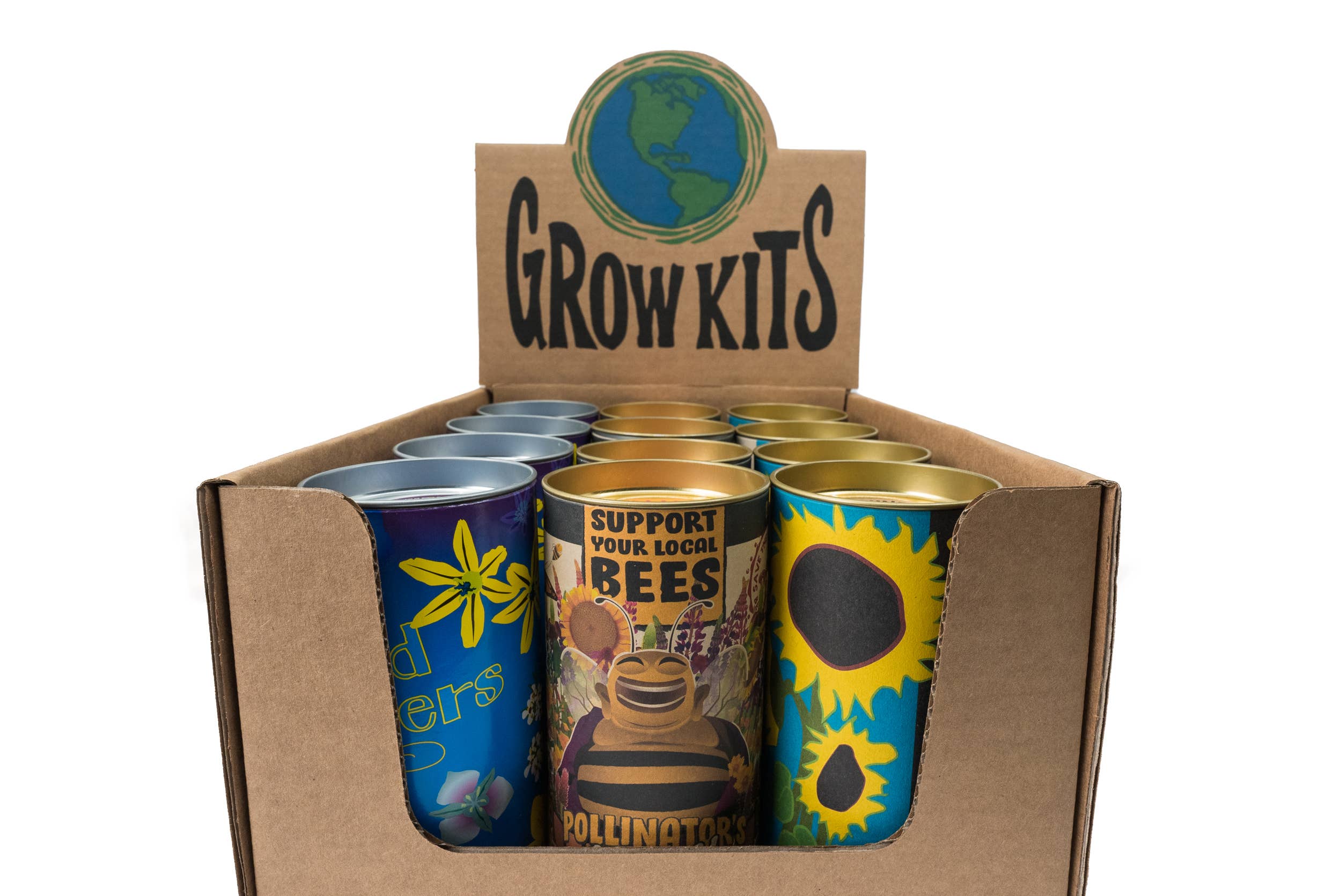 The Jonsteen Company - Vente Présentoir – maison et déco - Coffret Blooms for Butterflies | 12 kits de culture avec présentoir1