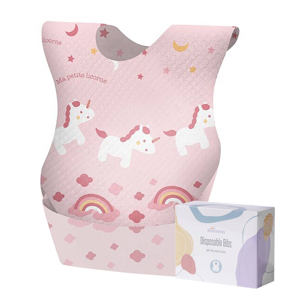 Sunveno - Vente Bavoir - bébés - Lot de 20 bavoirs jetables pour bébé0