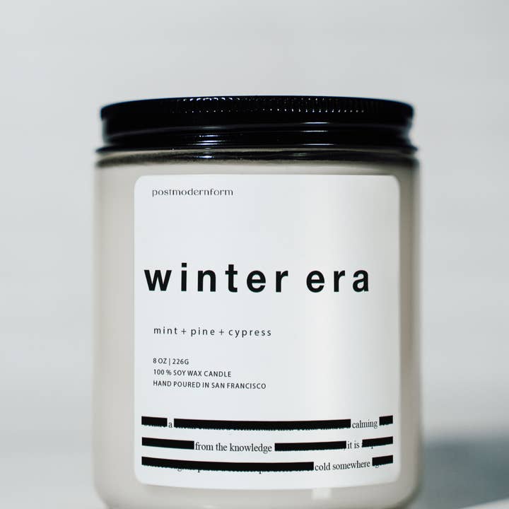 postmodernform - Wholesale Jar/Filled Candle - winter era / mint + pine + cypress soy wax candle2