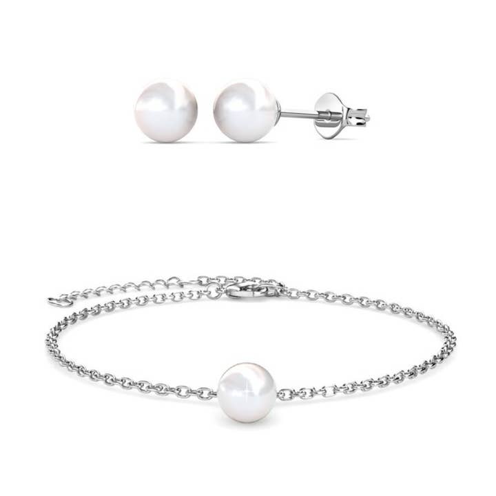 Schmuckset und Etui Vollmond Kristallperle für den Großhandel von CARALI / MYC Paris