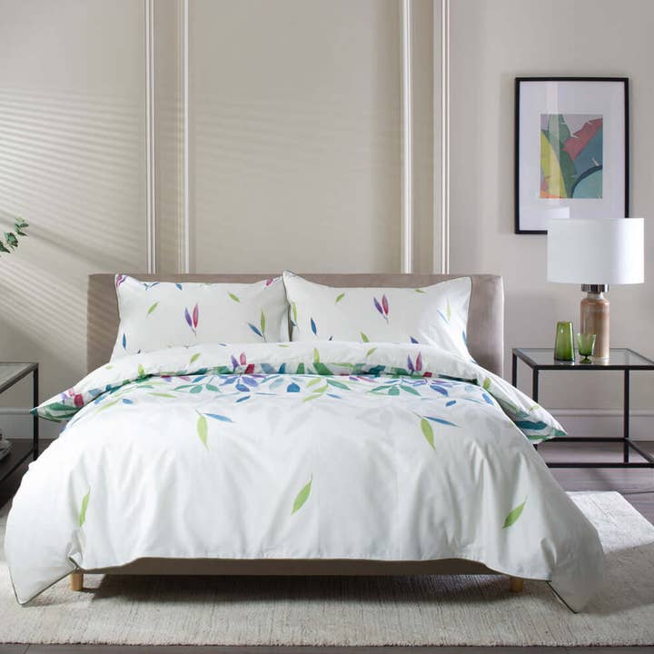Bamboo Leaves Reversible Duvet Set for wholesale by Deyongs