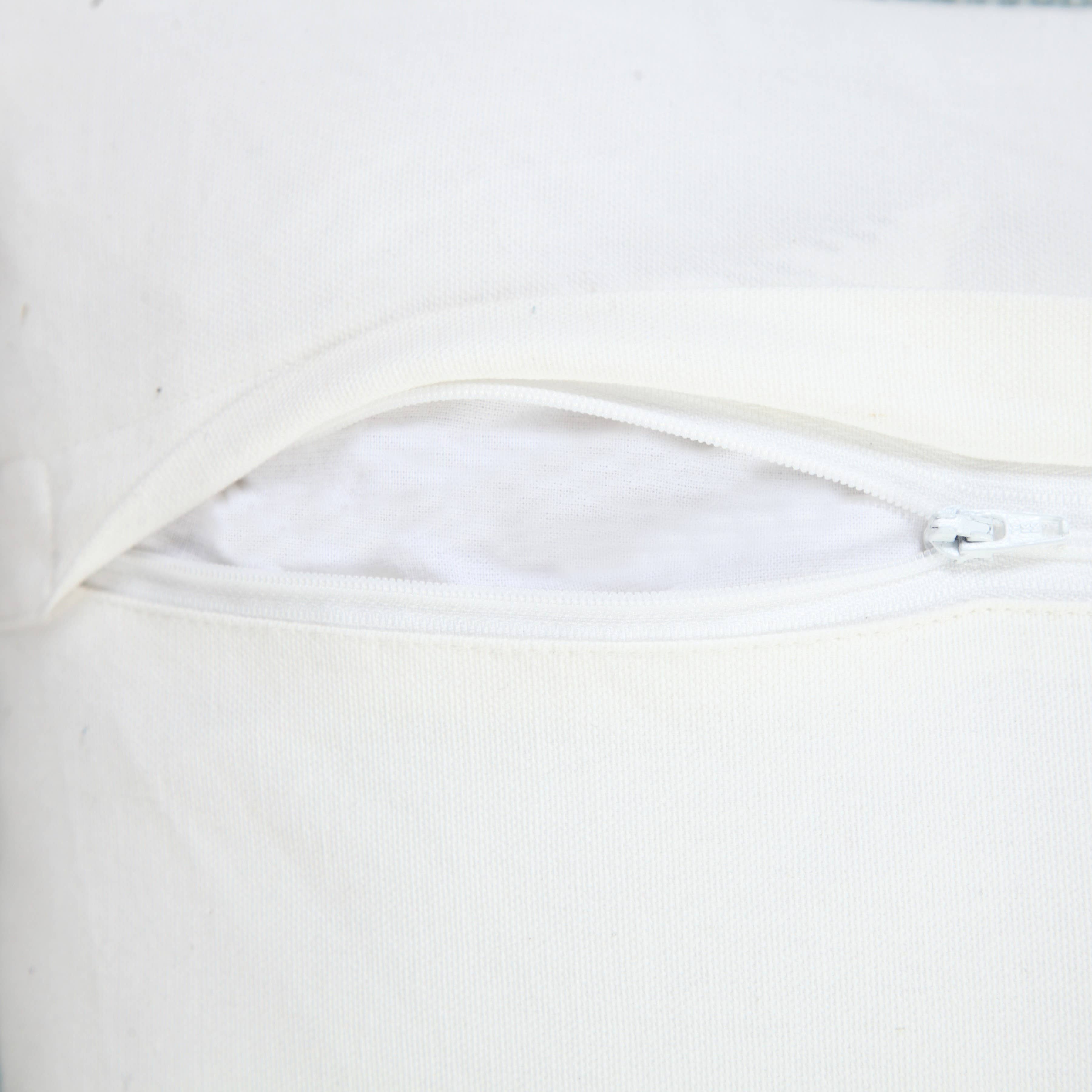 Light Blue Solid Stonewash Throw Pillow with Fringe for wholesale on Faire7