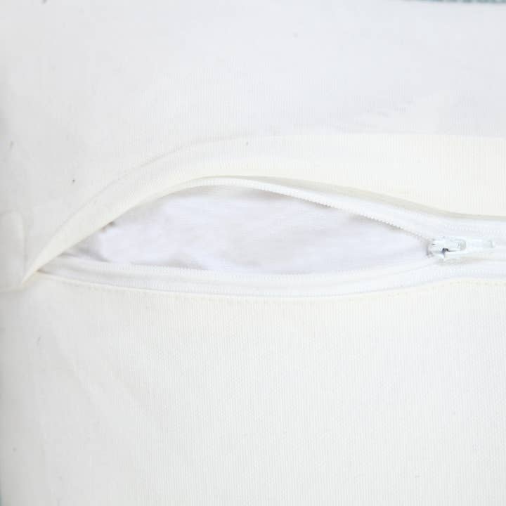 Light Blue Solid Stonewash Throw Pillow with Fringe for wholesale on Faire7