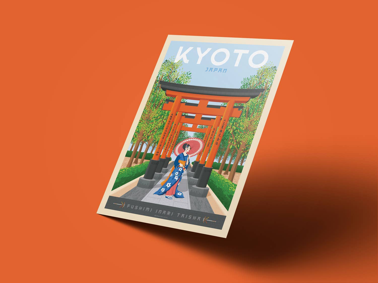 Olahoop Travel Posters - Wholesale Poster - Kyoto - Japan travel poster6