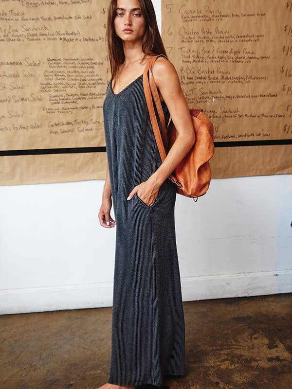 Yellow R5210-1 Wide Leg Solid Textured Knit Jumpsuit for wholesale on Faire16