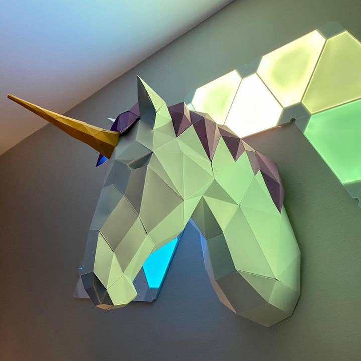 PAPERCRAFT WORLD - Wholesale Wall Accent - Unicorn 3D PaperCraft Wall Art, Animal Origami Model2