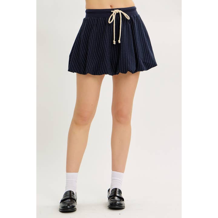 PLAYFUL STRIPED MINI SKORTS WITH BUBBLE HEM for wholesale by idem ditto