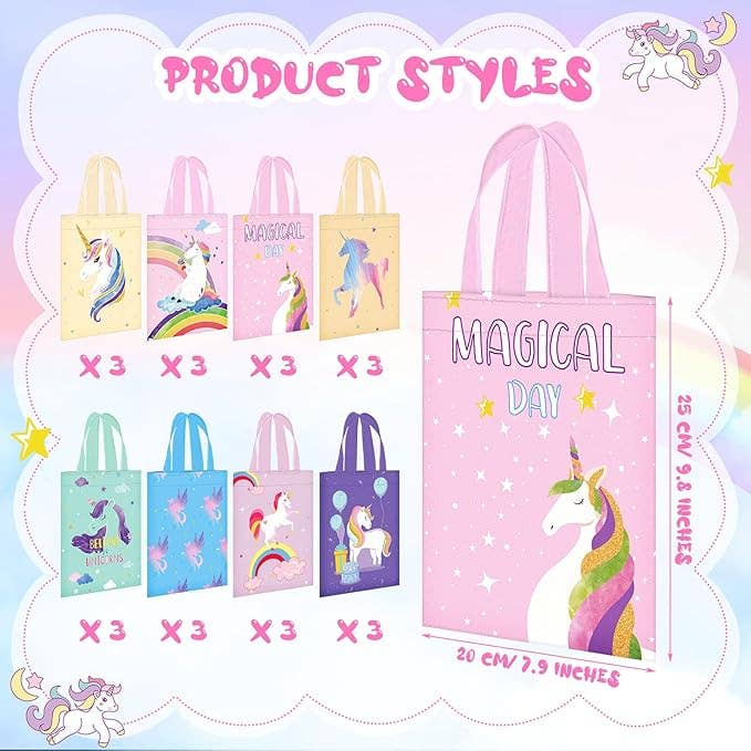 Crover - Wholesale Gift Bag - Unicorn Kids Party Favor Bags – Reusable Totes1