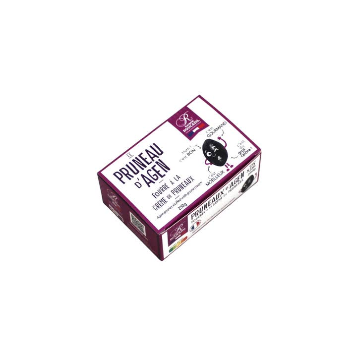 Maison Roucadil - Venta al por mayor Fruta deshidratada - Ciruelas Pasas de Agen Rellenas con Crema de Armagnac - Caja 250G