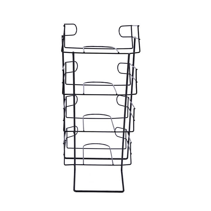 Store Supply Warehouse - Wholesale Retailer Display - Accessories - 4-Tier Black Countertop Cap Display - 20"H x 16"D x 9¼"W2