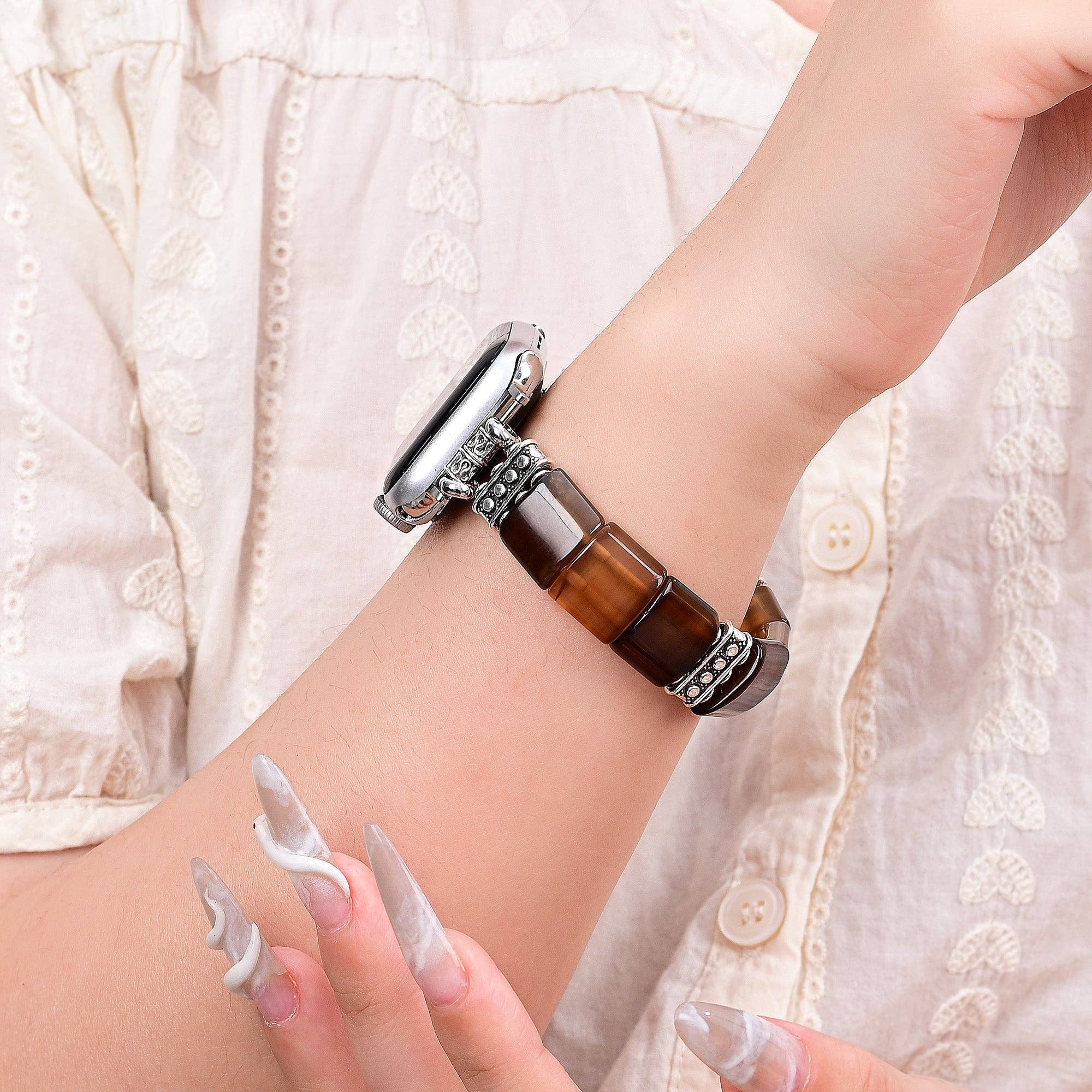 Cape Diablo - Venta al por mayor Correas de reloj - Unisex - Correa elástica para Apple Watch de ágata de duna etérea1