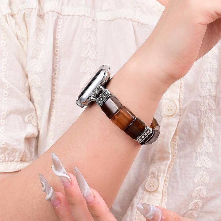 Cape Diablo - Venta al por mayor Correas de reloj - Unisex - Correa elástica para Apple Watch de ágata de duna etérea1