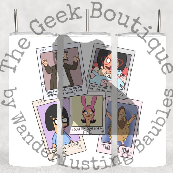 The Geek Boutique - Vendita all'ingrosso Bicchiere/tazza termica - Foto di cartoni animati di famiglia Semplici Tina Linda Bob Louise Tumbler