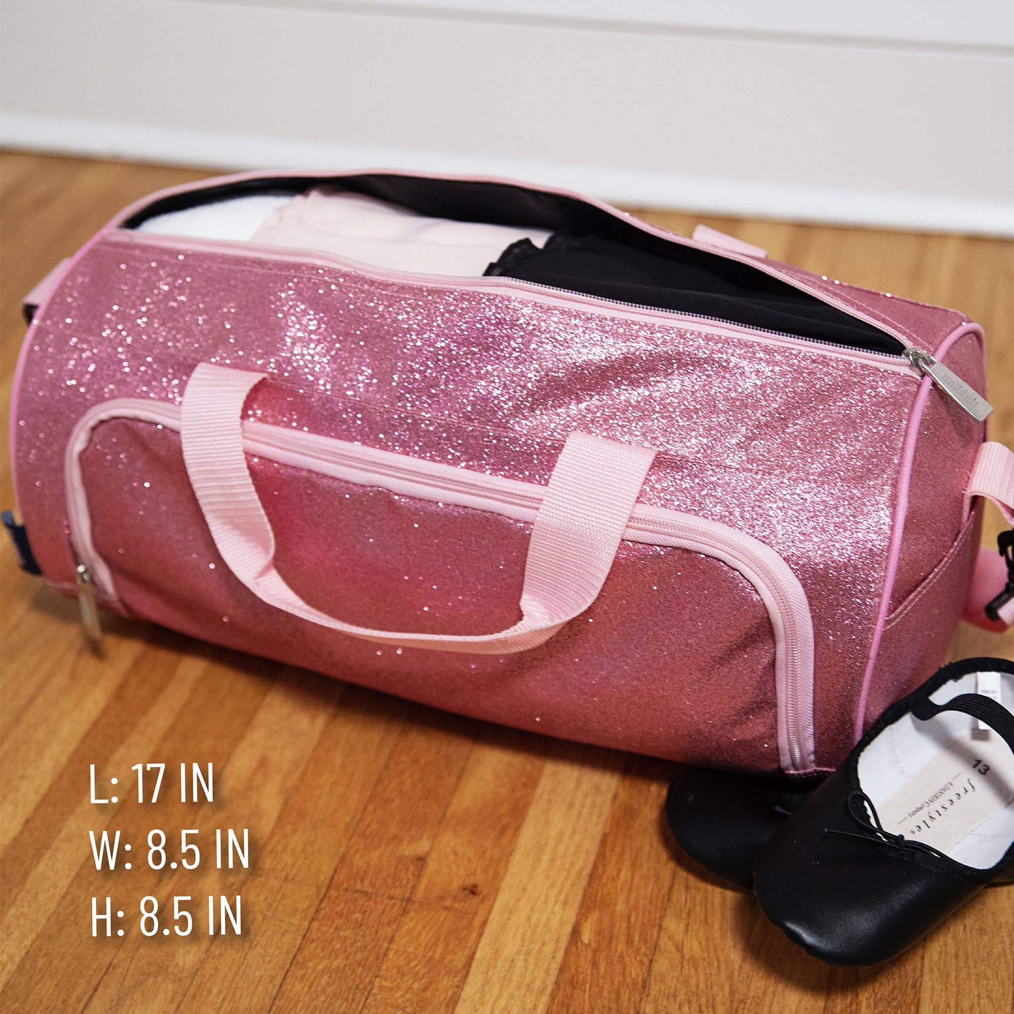 Wildkin - Vendita all'ingrosso Sacca/borsa da viaggio - Bambini - Borsa da ballo con glitter rosa3