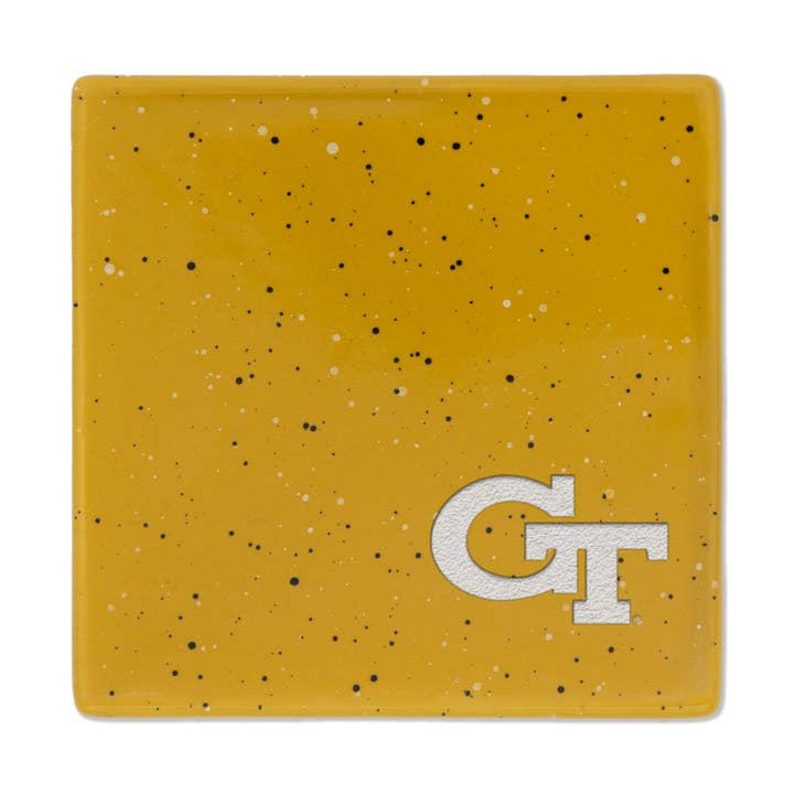 Rico Industries - Wholesale Coasters - NCAA Georgia Tech Yellow Jackets - GT Gold Engr. Coaster0