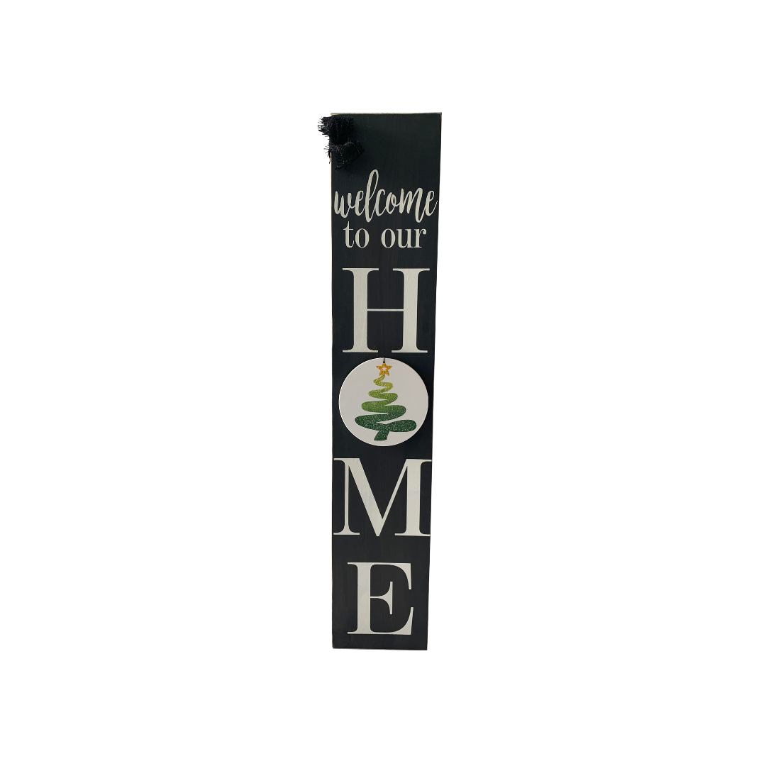 Chatty Timbers Marketplace - Wholesale Outdoor Sign - 4FT Welcome To Our Home Wooden Porch Sign - Interchangeable9