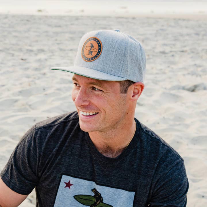 Everyday California - Wholesale Flat Brim Cap - Unisex - Marine Layer Wool Hat - California Surfing Bear Hat2